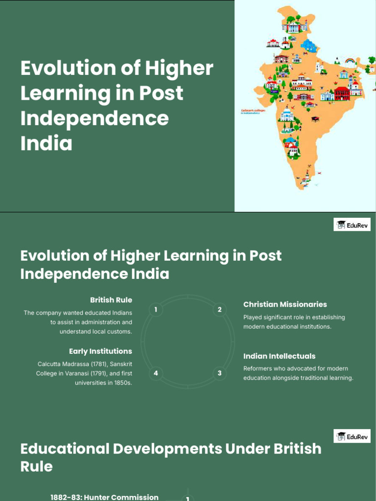 Evolution of Higher Education in India | PDF | University
