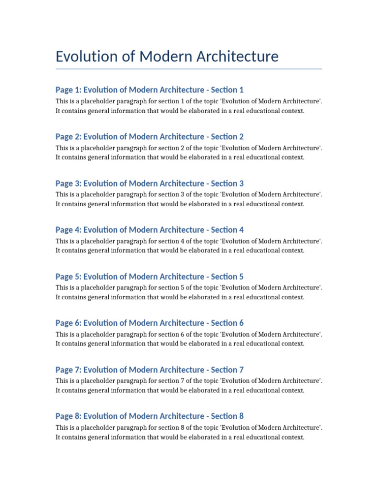 Evolution of Modern Architecture | PDF