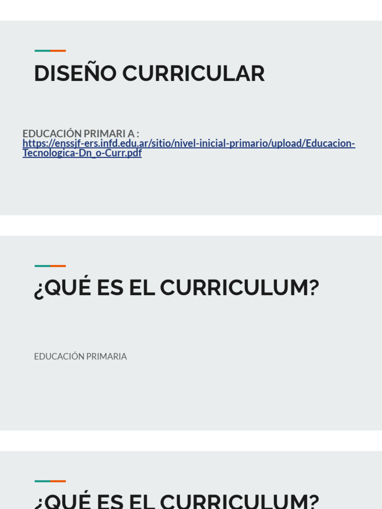 Diseño Curricular en Educación Primaria | PDF | Plan de estudios | Diseño