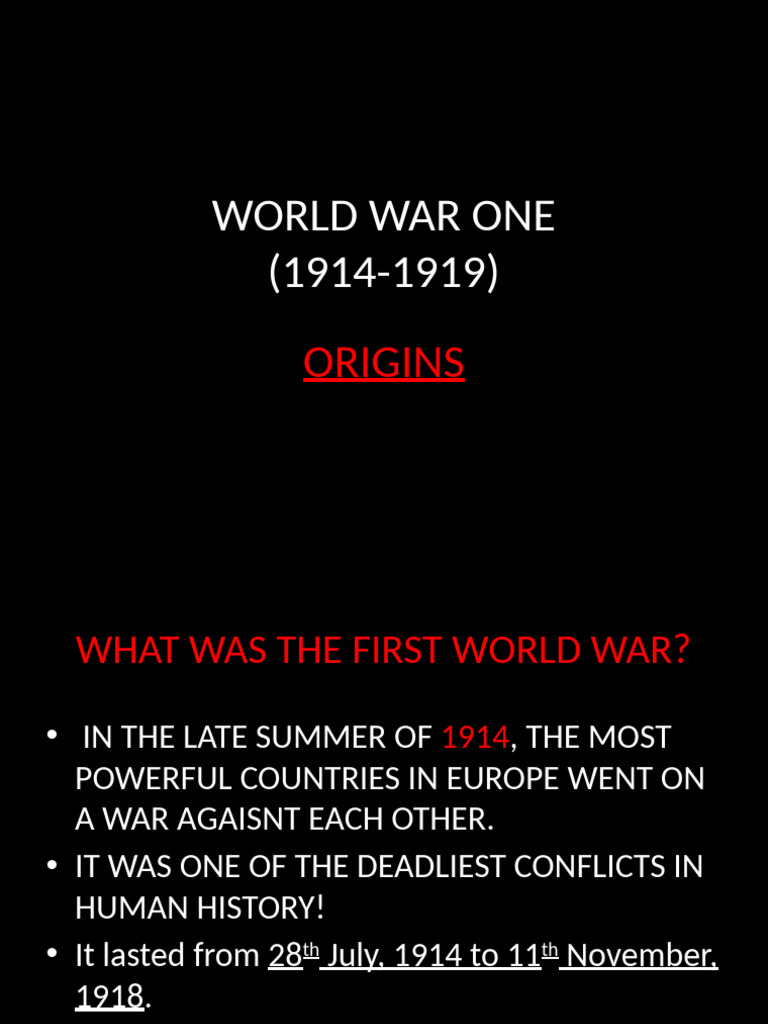 Causes of World War One Explained | PDF | Balkans | German Empire