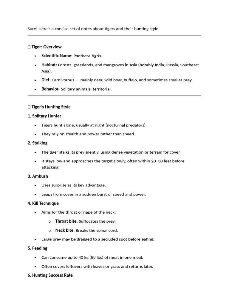 Tiger | PDF