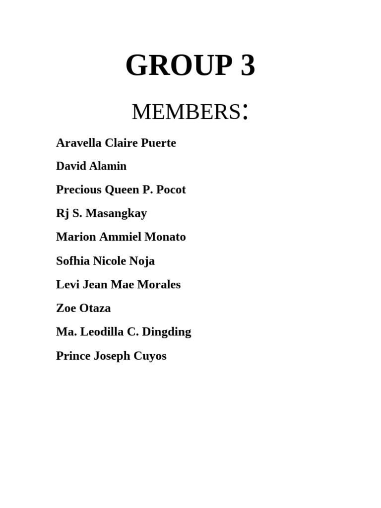 Group 3 | PDF