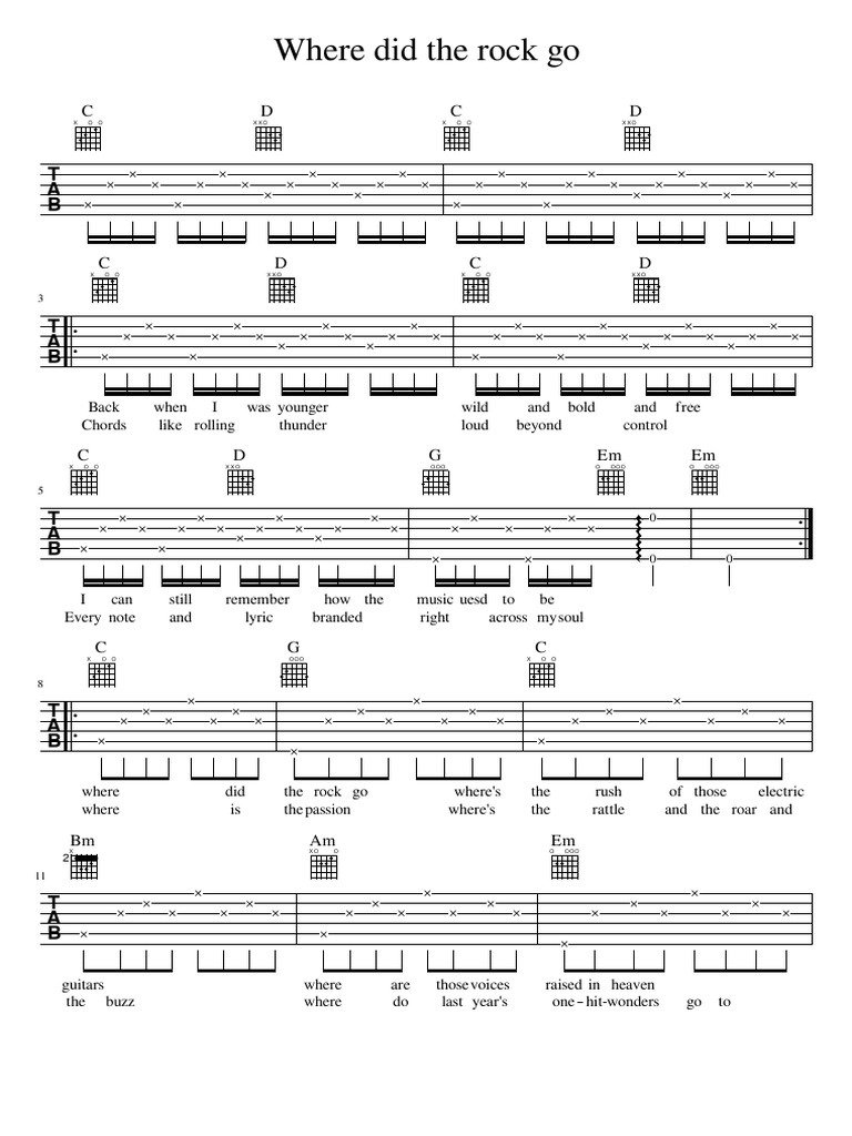 where-did-the-rock-go-chords-pdf-rock-music-recorded-music