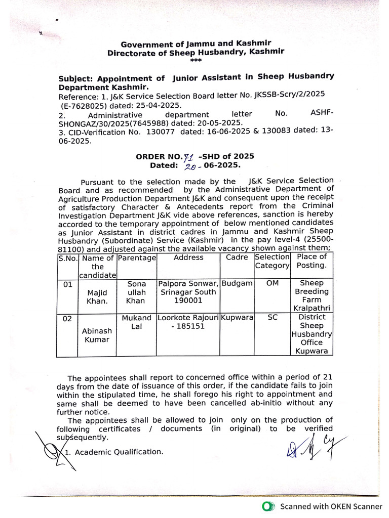Jr. Assistant Appointee | PDF