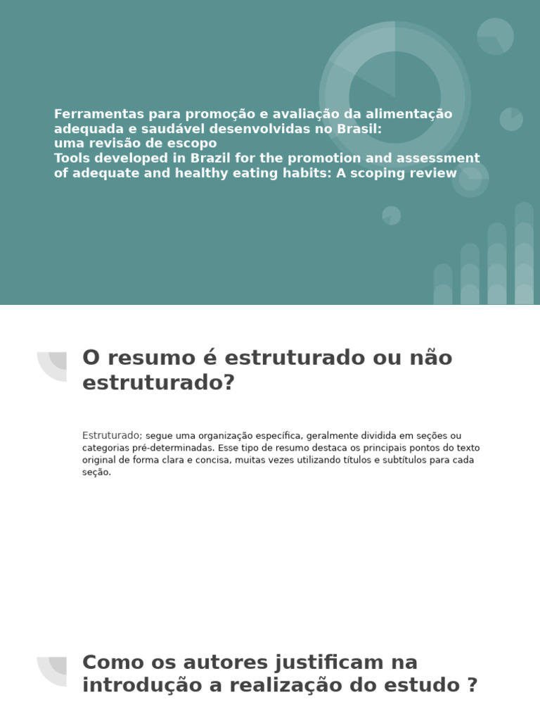 Apresentação Sem Título | PDF | Abstract (resumo)