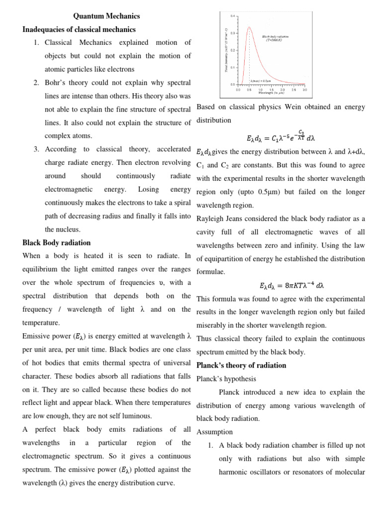 Quantum Mechanics S4 SPHY | PDF | Electromagnetic Radiation | Waves