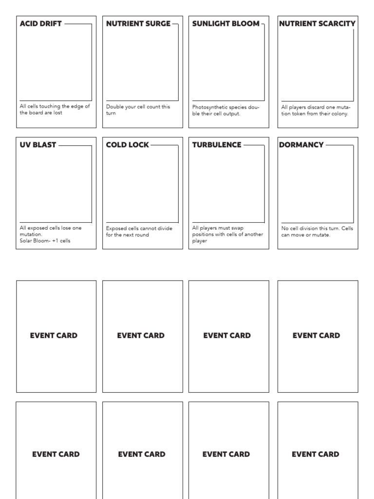 Event Card Prints | PDF