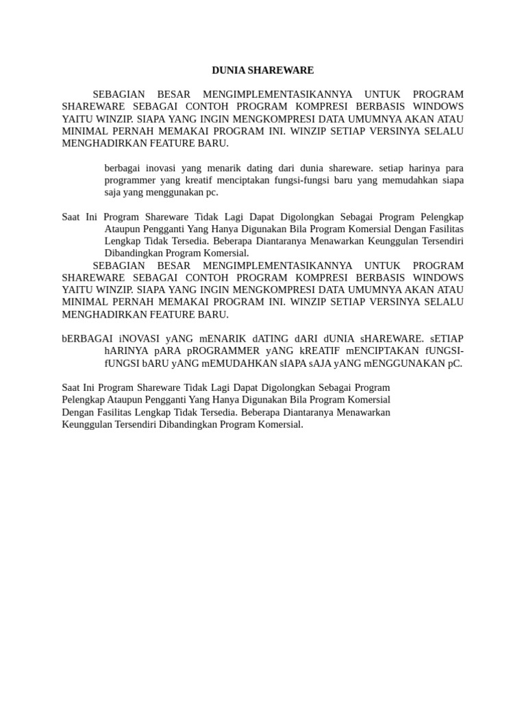 Inovasi dan Fungsi Program Shareware | PDF