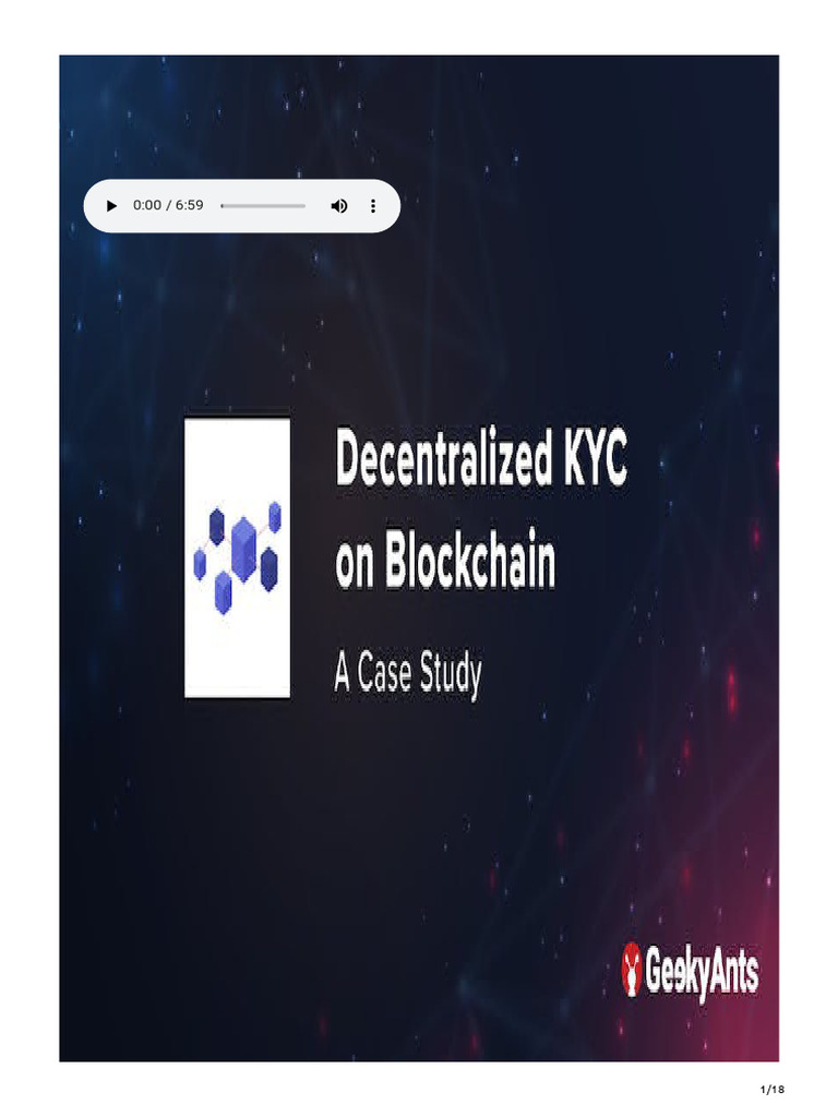 Decentralized KYC On Blockchain A Case Study | PDF | Computing