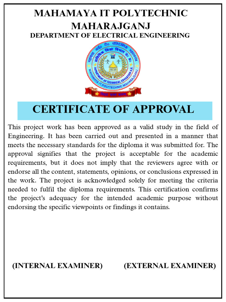 Certificate of Approval | PDF