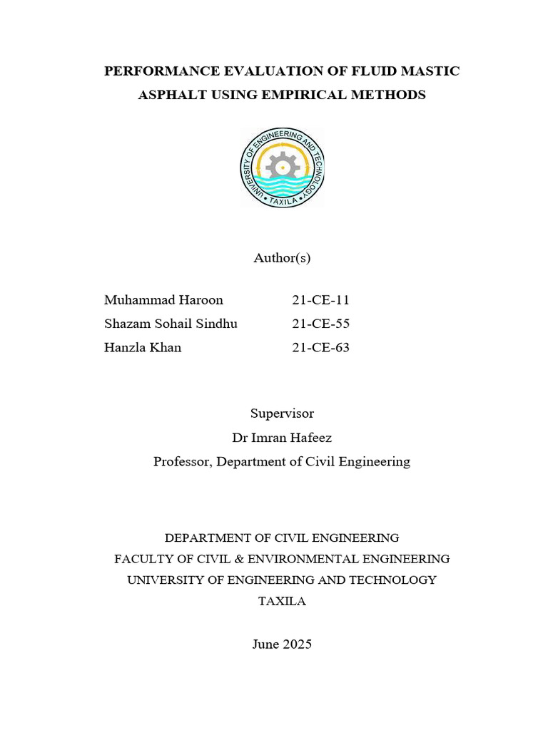 Reg No (11,55,63) Fyp Thesis | PDF | Road Surface | Friction