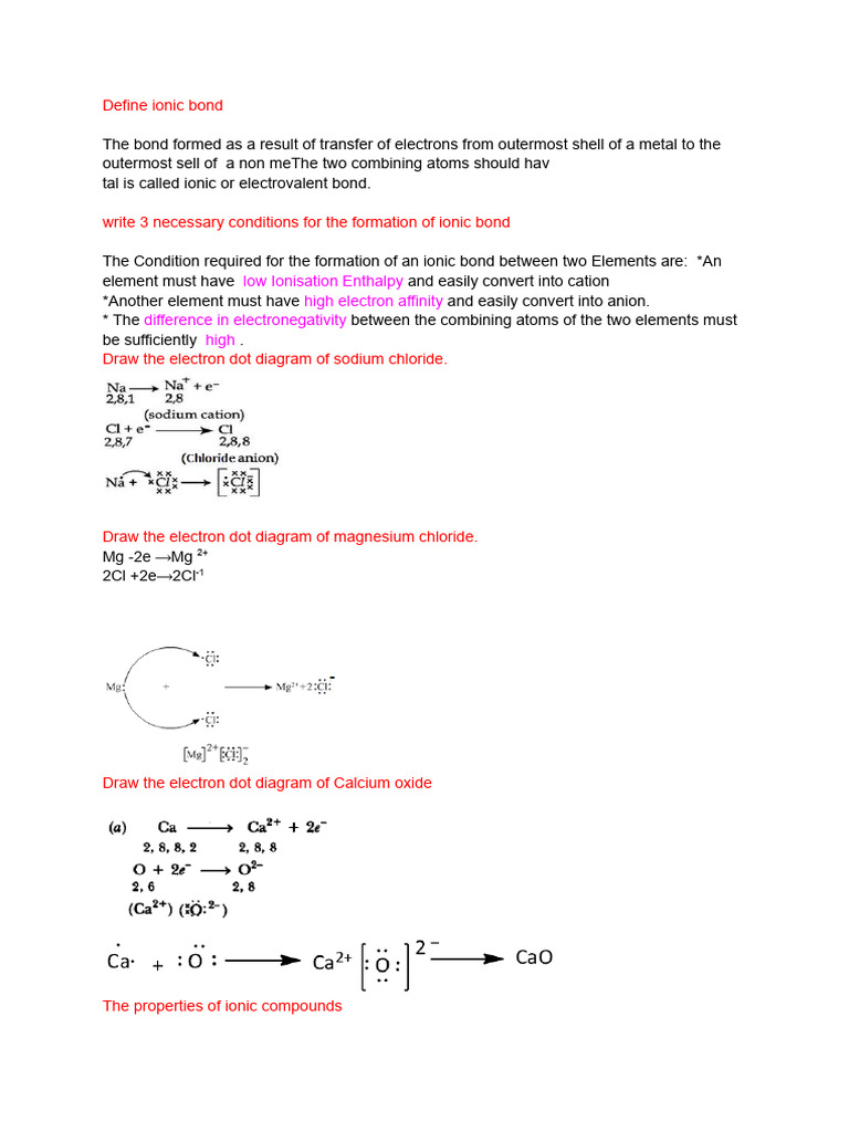 10-C-Chemical Bonding Notes Od | PDF | Chemical Bond | Ion