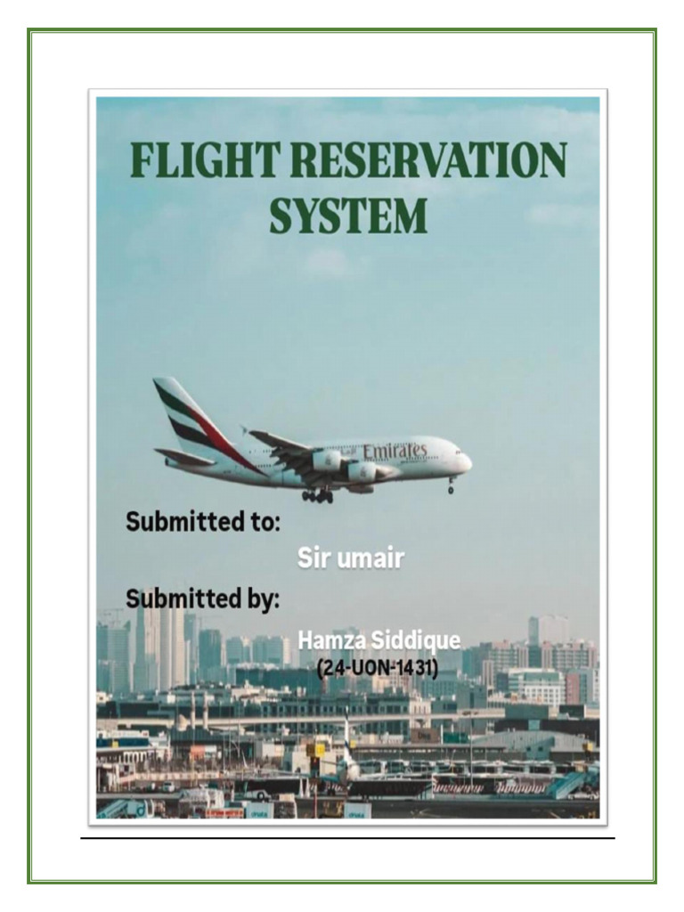 Flight Reservation System in C++ | PDF | Object Oriented Programming | C++