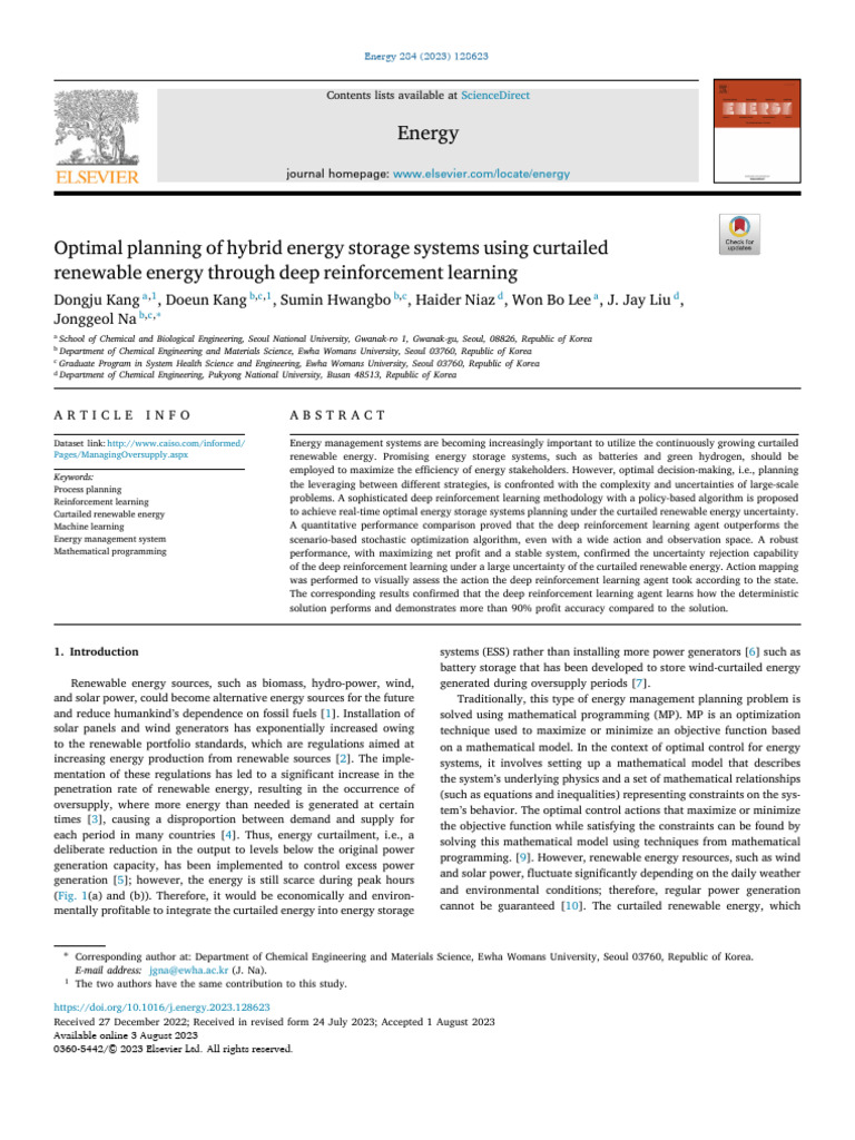 Optimal Planning of Hybrid Energy Storage Systems | PDF | Mathematical ...