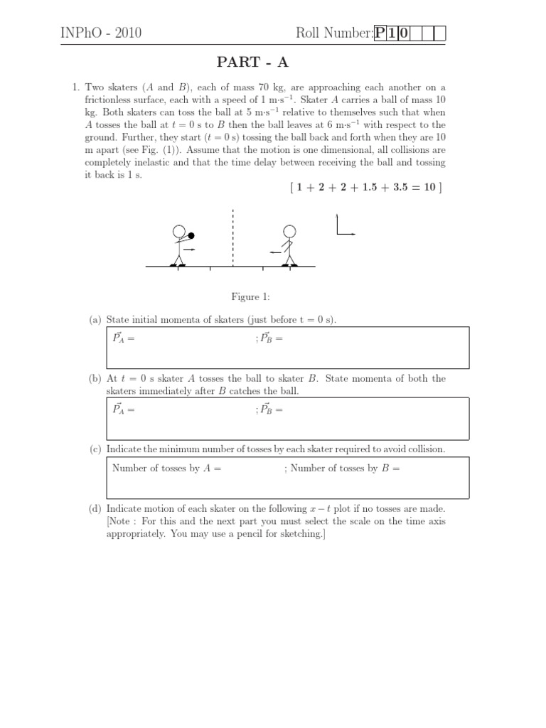 INPhO 2010 Physics Exam Solutions | PDF | Rotation | Force