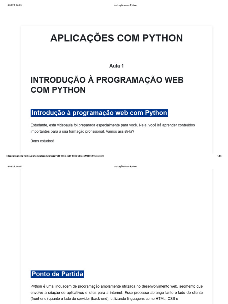 Desenvolvimento Web com Python | PDF | Rede mundial de computadores ...