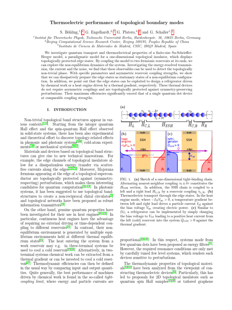 Thermoelectric Edge States in Topological Insulators | PDF | Heat ...