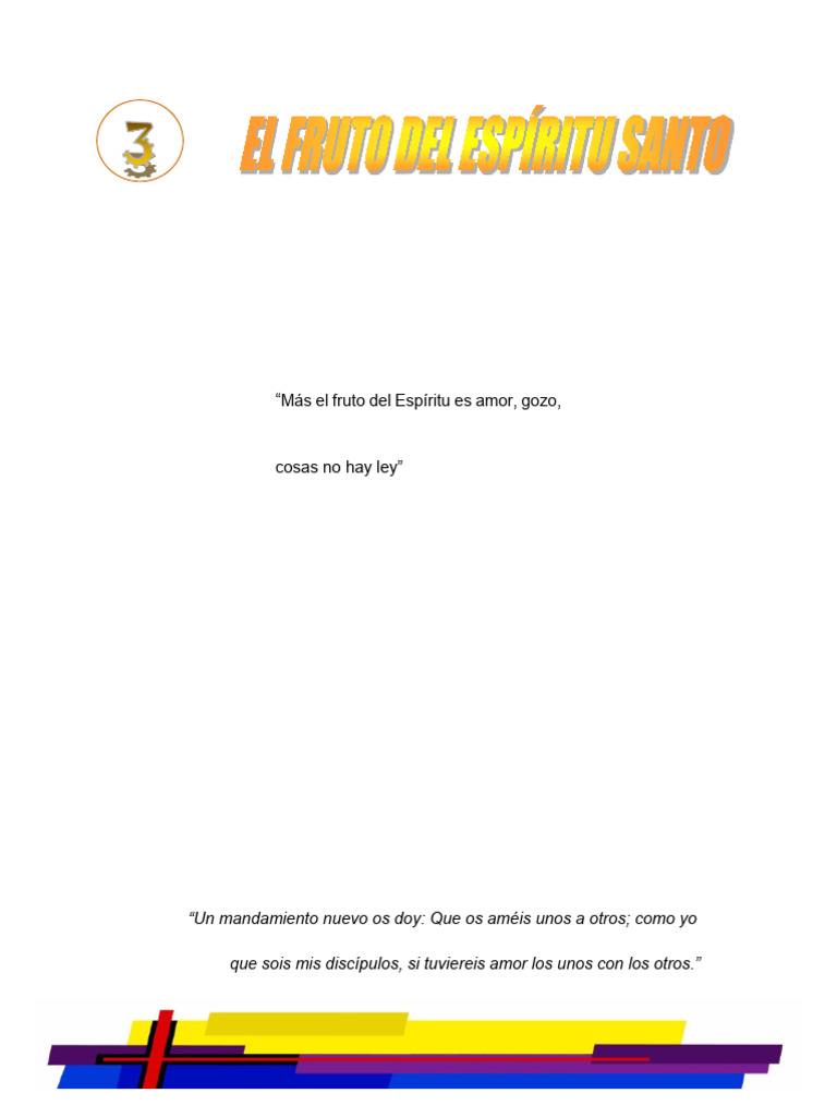 Leccion 3 El Fruto Del Espiritu Santo | PDF | Fruto Del Espiritu Santo ...
