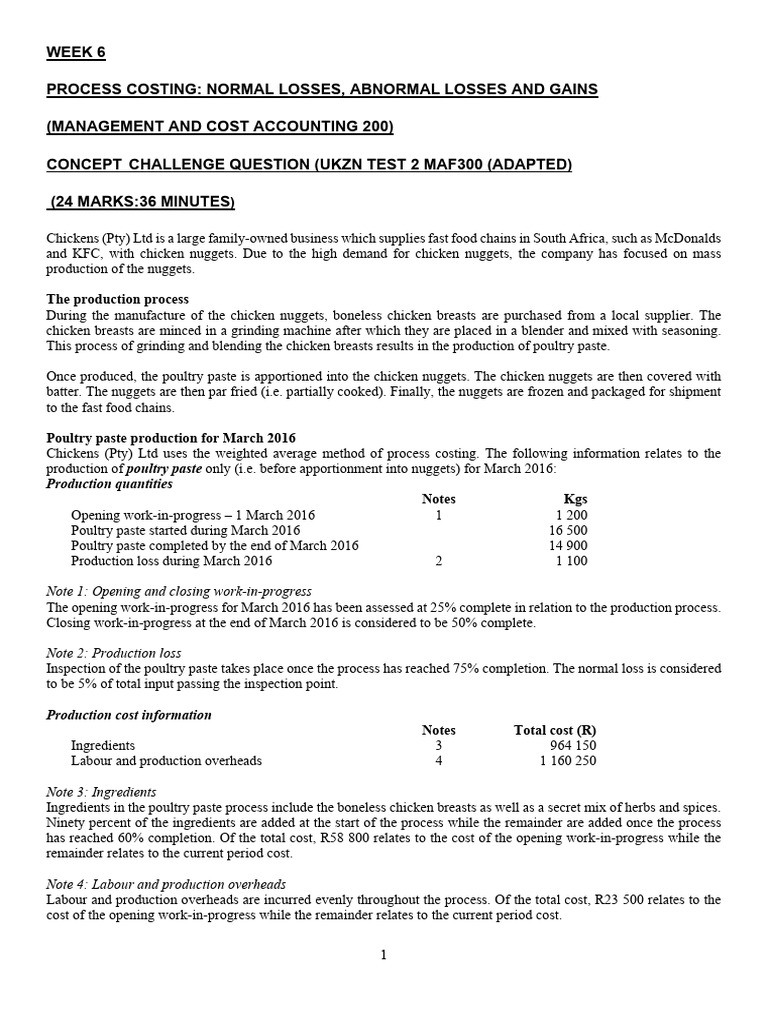 Concept Challenge Question 2023 - Week 6 | PDF | Cost Of Goods Sold ...