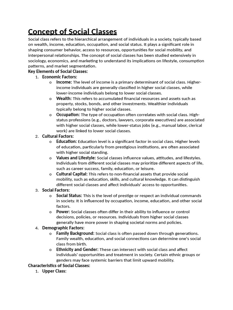 Understanding Social Class Dynamics | PDF | Social Mobility | Social ...