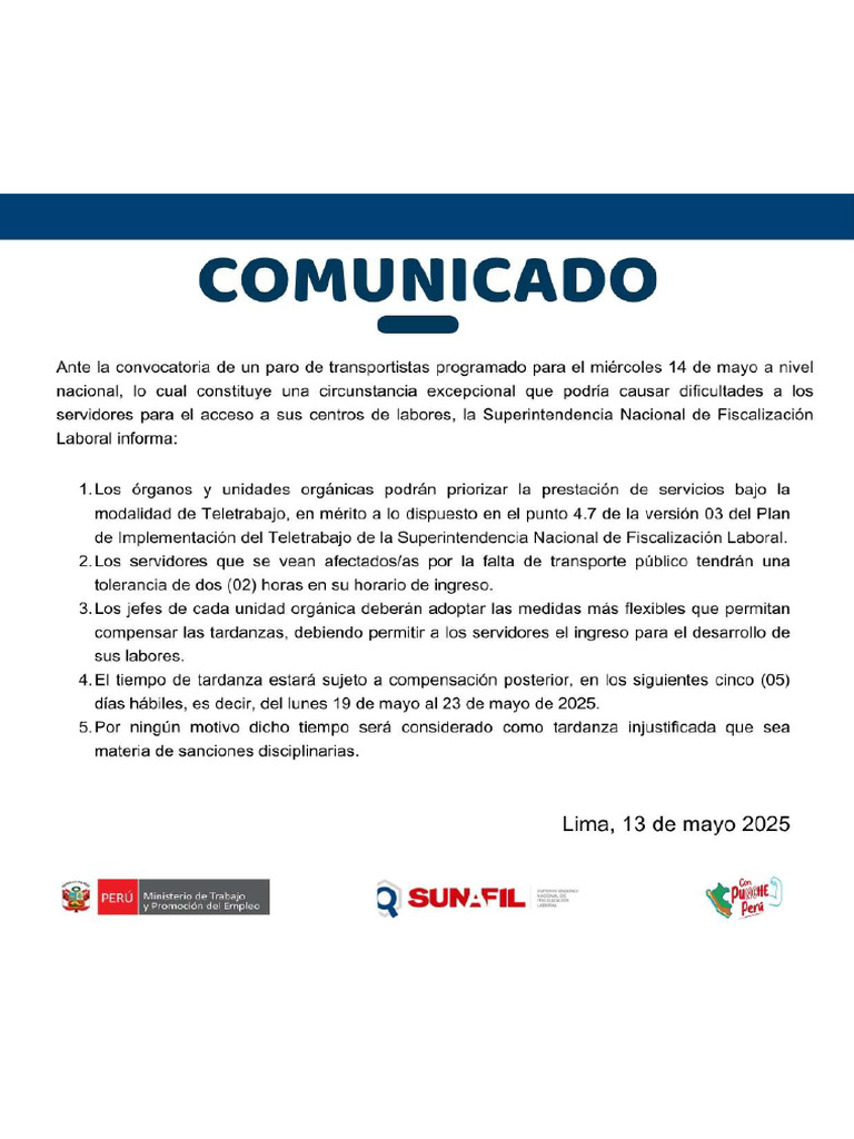 Comunicado | PDF
