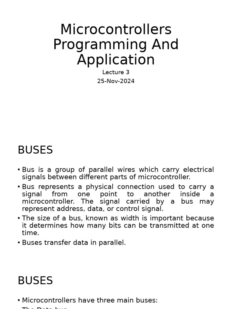 Understanding Buses in Microcontrollers | PDF