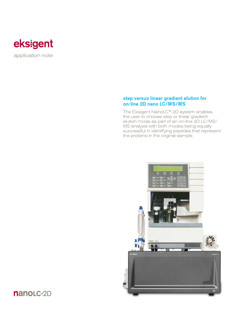 Step vs. Linear Gradient in Nano LC/MS/MS | PDF | High Performance ...