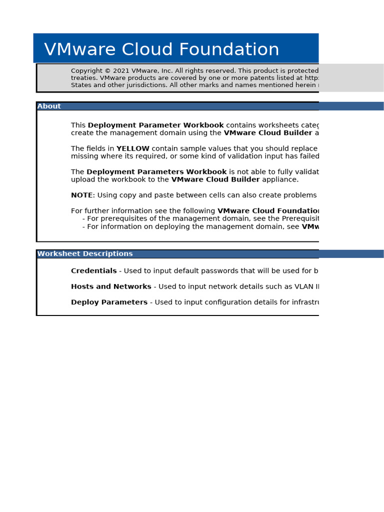 VCF Ems Deployment Parameter | PDF | Domain Name System | Ip Address