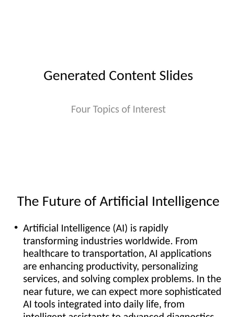 The Future of Artificial Intelligence | PDF