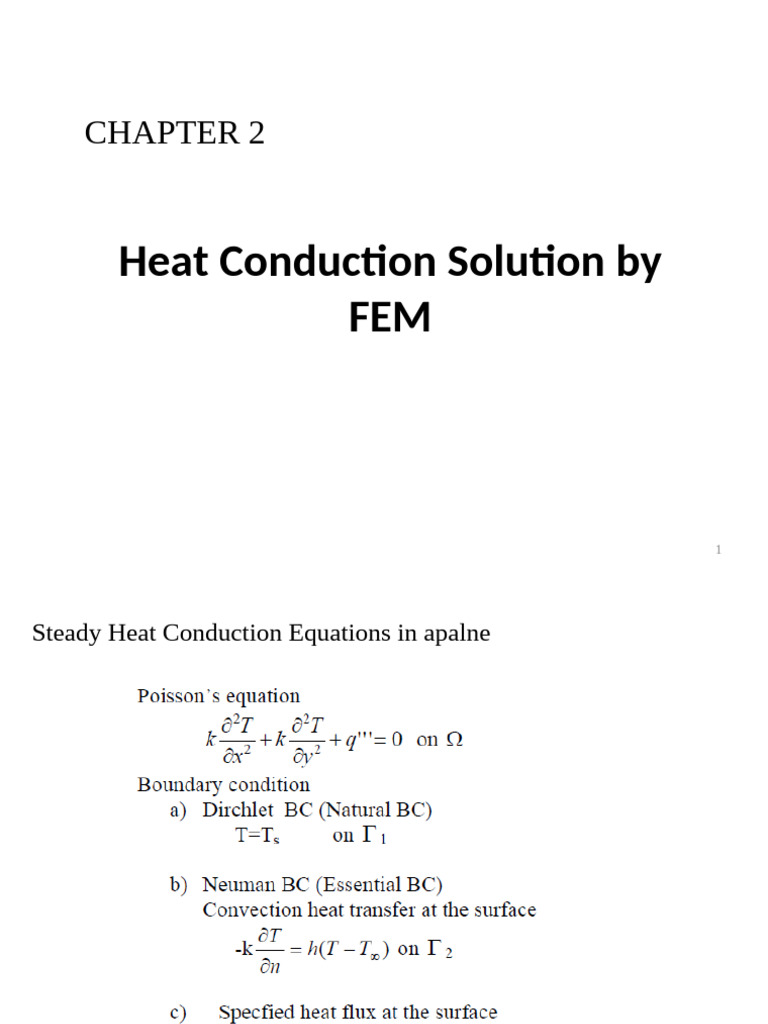 Steady Heat Conduction in a Plane | PDF