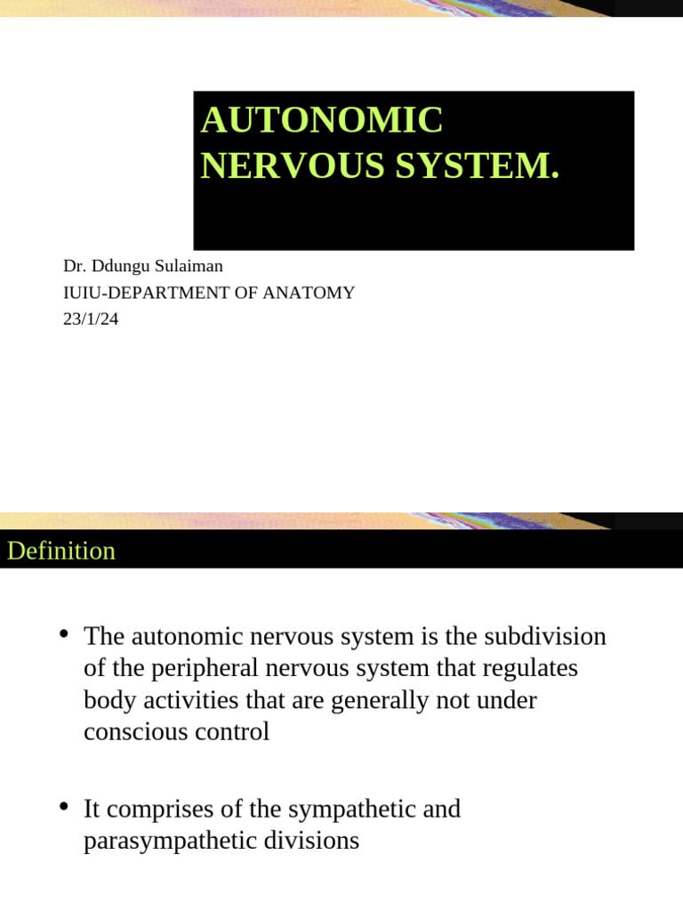 Autonomic Nervous System | PDF | Autonomic Nervous System | Motor Neuron