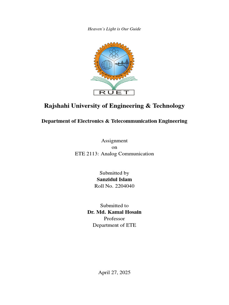 Communication Assignment 1 | PDF