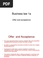 Business Law 1a: Offer and Acceptance