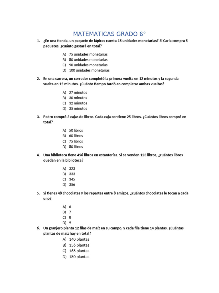 Matematicas Grado 6 | PDF | Triángulo | Geometría euclidiana