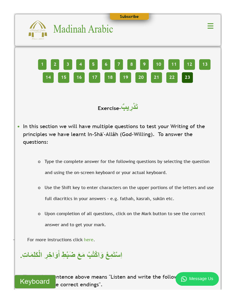 WWW Madinaharabic Com Arabic Reading Course Lessons L000 023 HTML ...