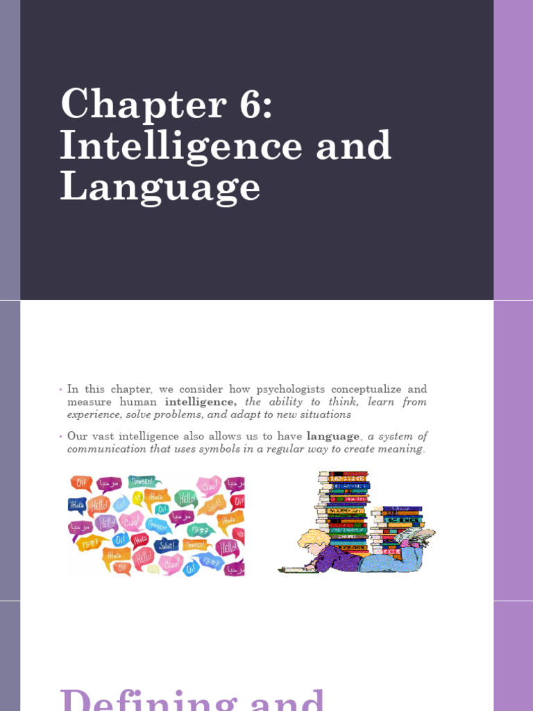 Psych 100 - Intelligence and Language | PDF | Intelligence Quotient ...