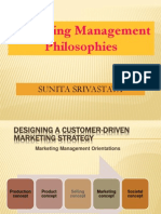 Marketing Management Philosophies: Sunita Srivastava