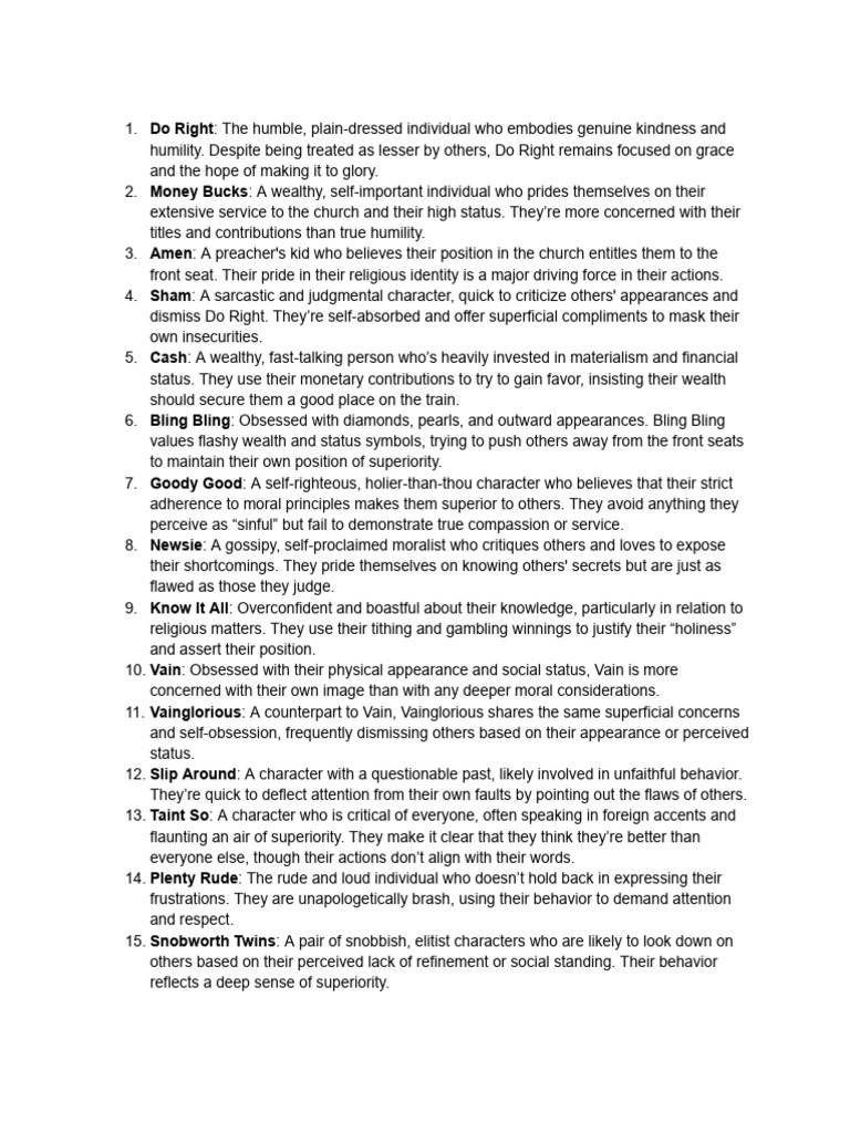 Glory Train Skit Script | PDF