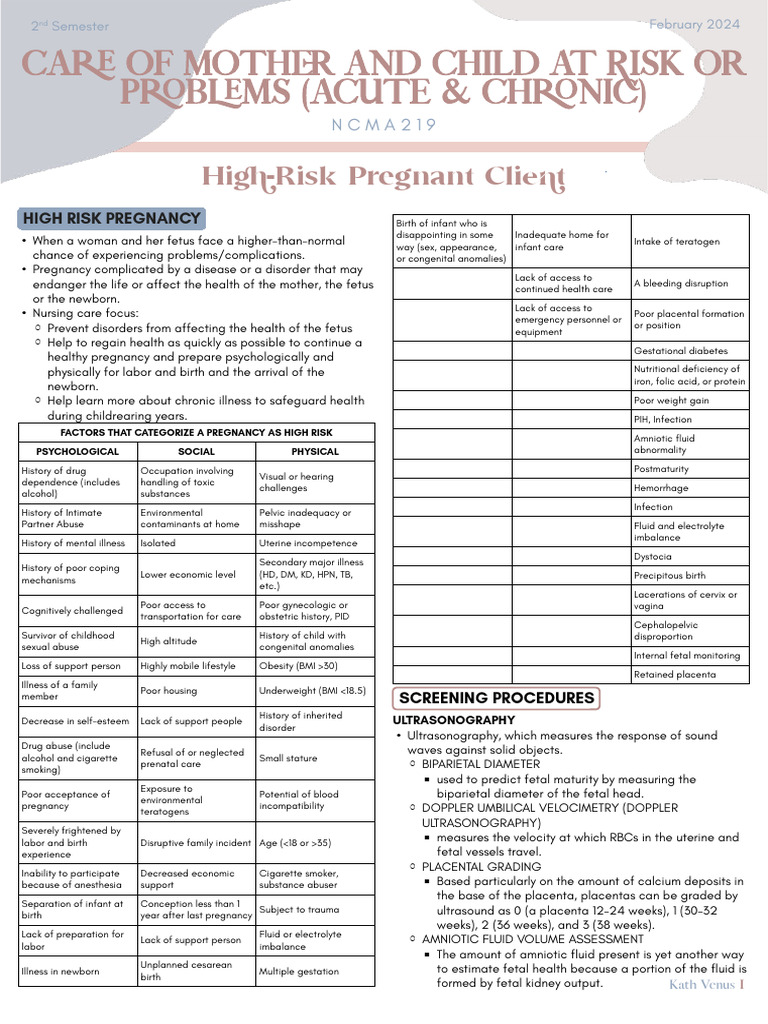 High-Risk Pregnancy Care Guidelines | PDF | Miscarriage | Pregnancy