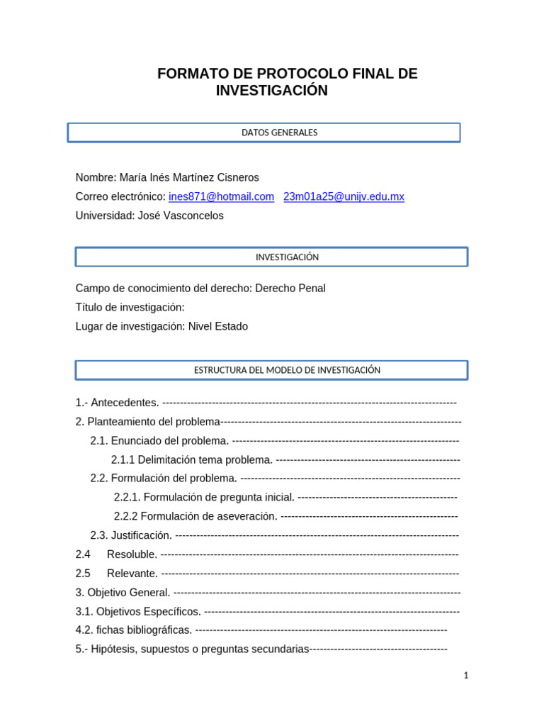 Formato Final de Protocolo 2025 | PDF | Victimologia | Teoría