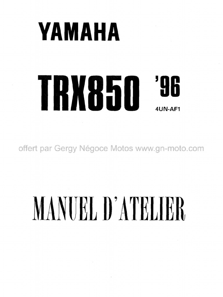 TRX850 | PDF