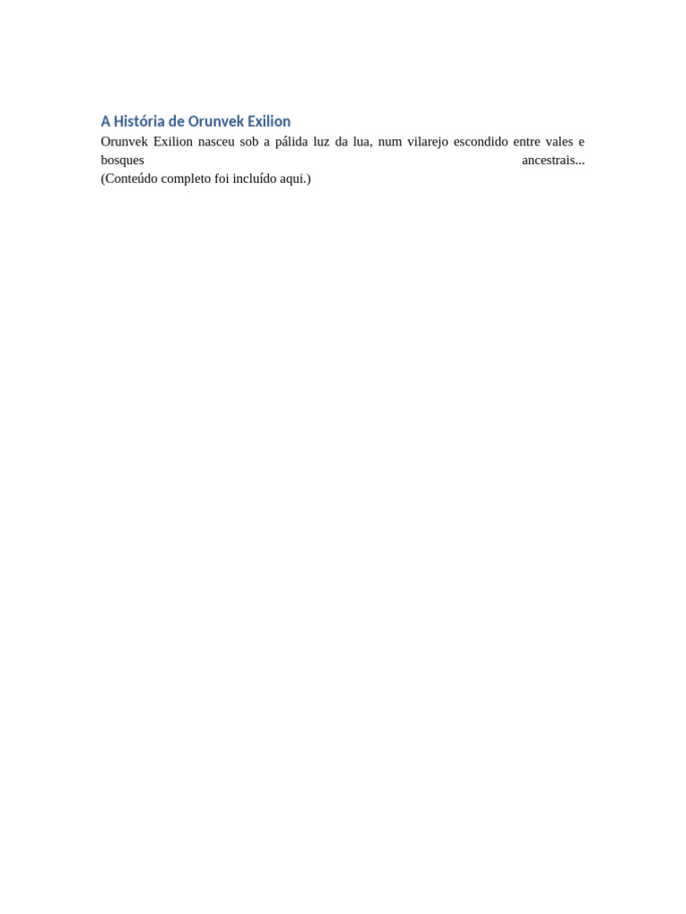 Historia Orunvek Exilion | PDF