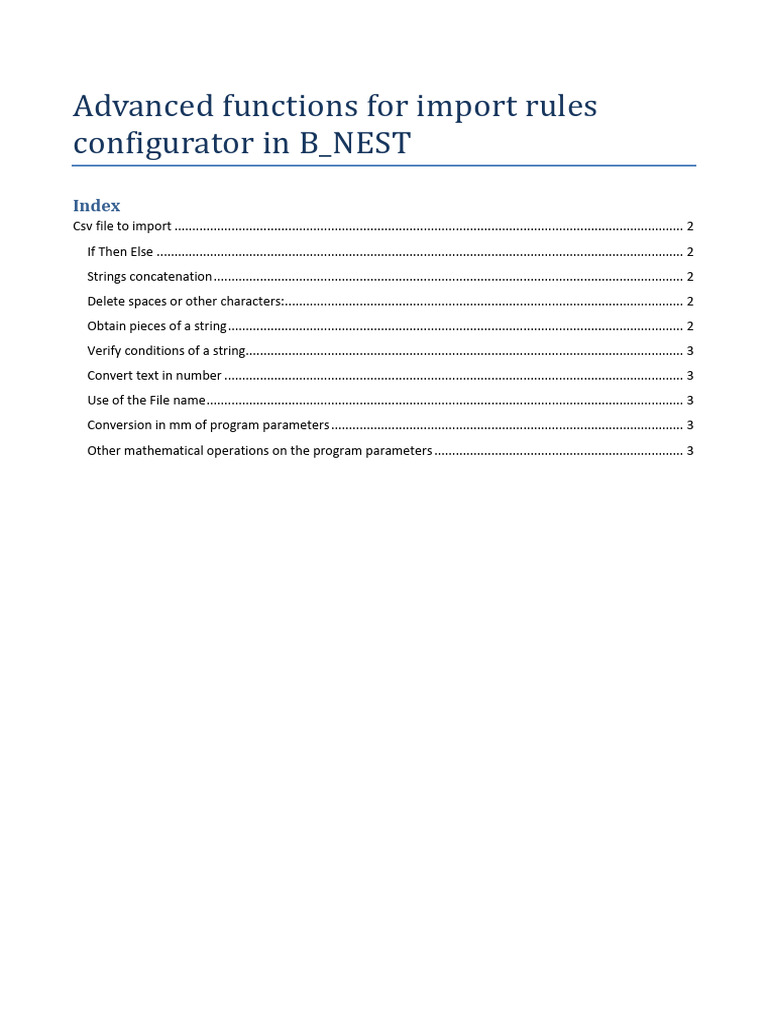 Advanced Import Rules for B_NEST | PDF | String (Computer Science ...