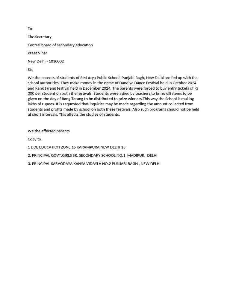 Letter 1 | PDF
