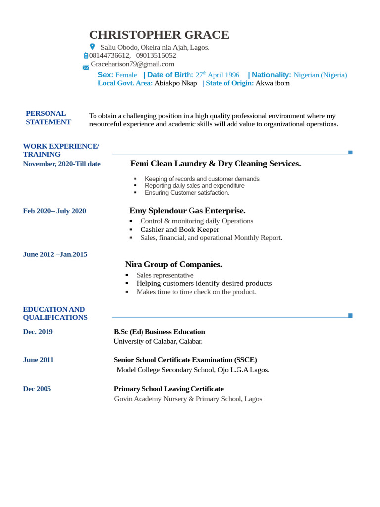 Professional Profile of Christopher Grace | PDF | Business | Social ...
