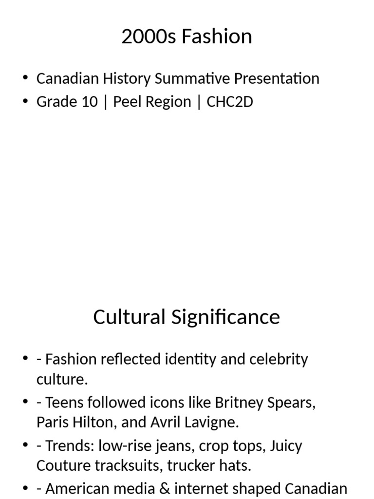 2000s Fashion Trends and Impact | PDF