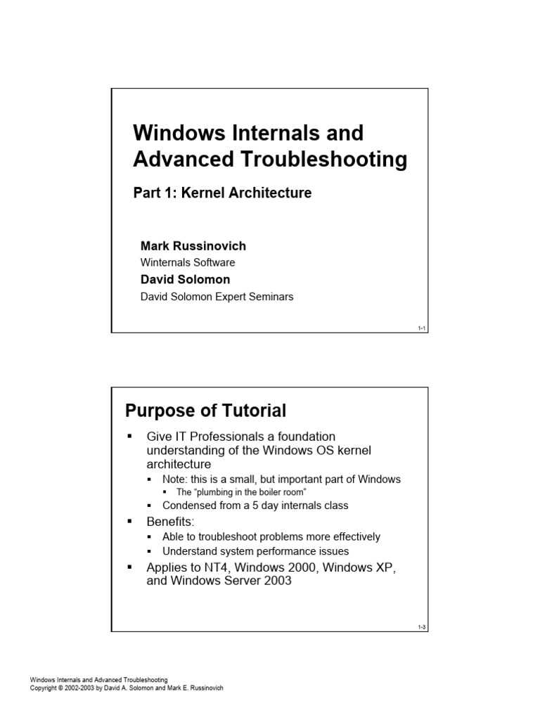 Windows Kernel Architecture Insights | PDF | Microsoft Windows ...
