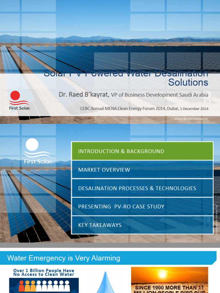 Solar-Powered Water Desalination Solutions | PDF | Desalination ...