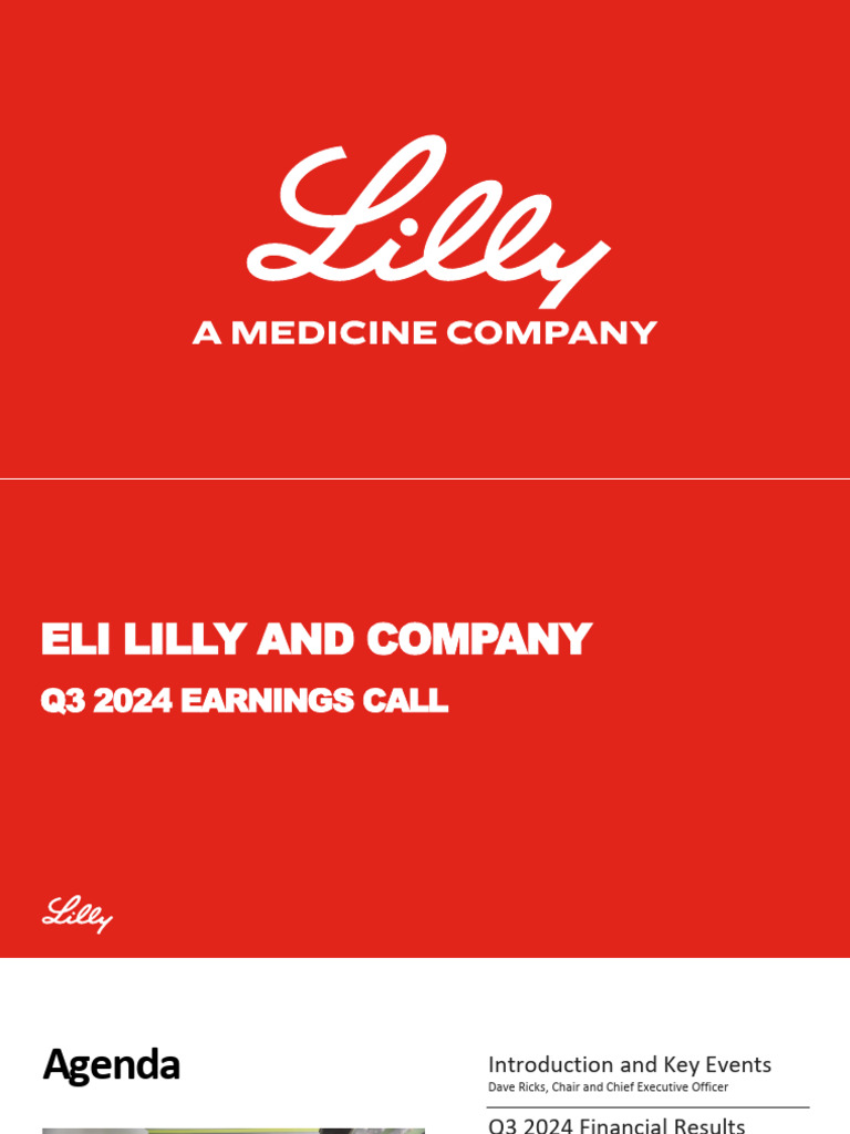 Eli Lilly Q3 2024 Earnings Overview | PDF | Medical Specialties
