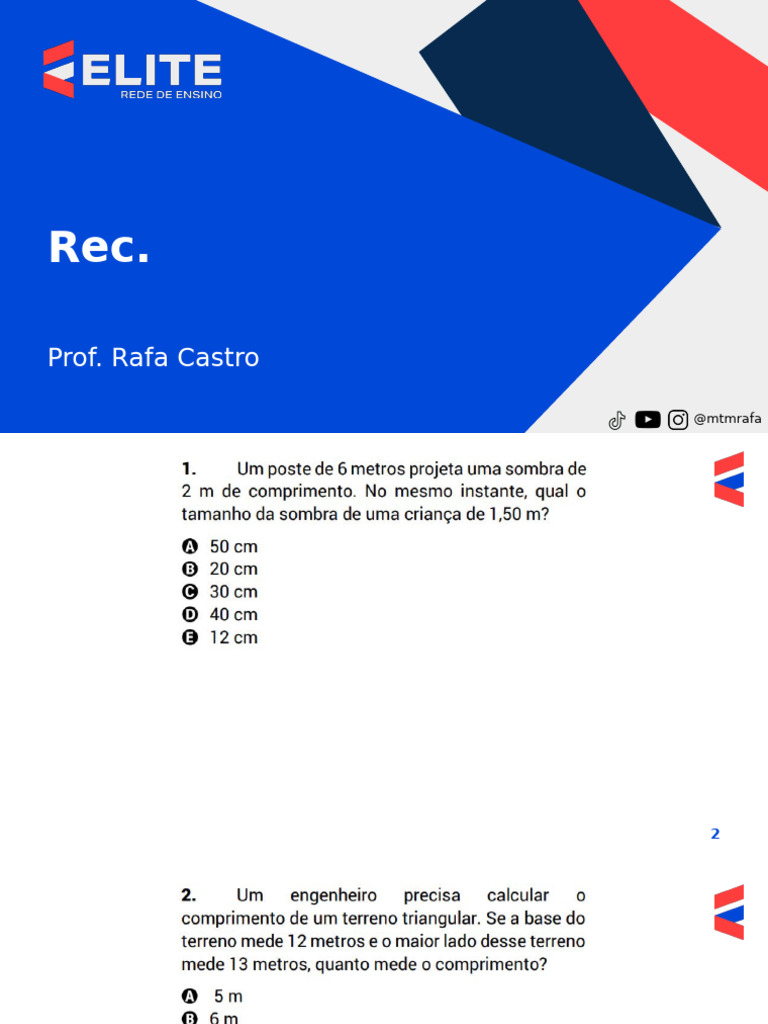 Exemplos de Matemática e Geometria | PDF